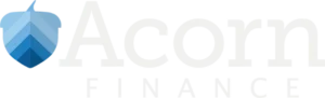 acorns logo white