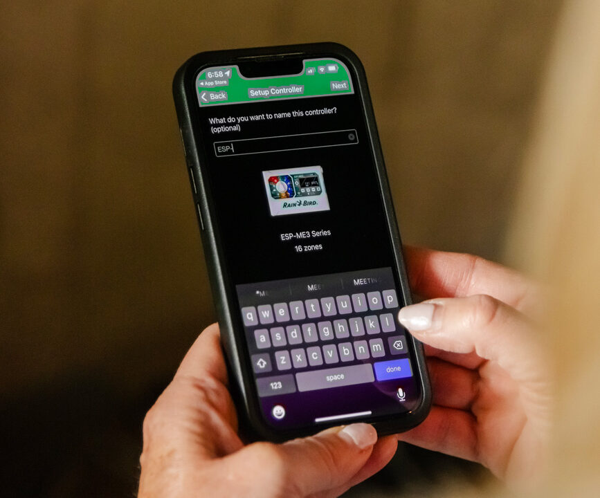 Smartphone app controlling Bluetooth outdoor lighting zones